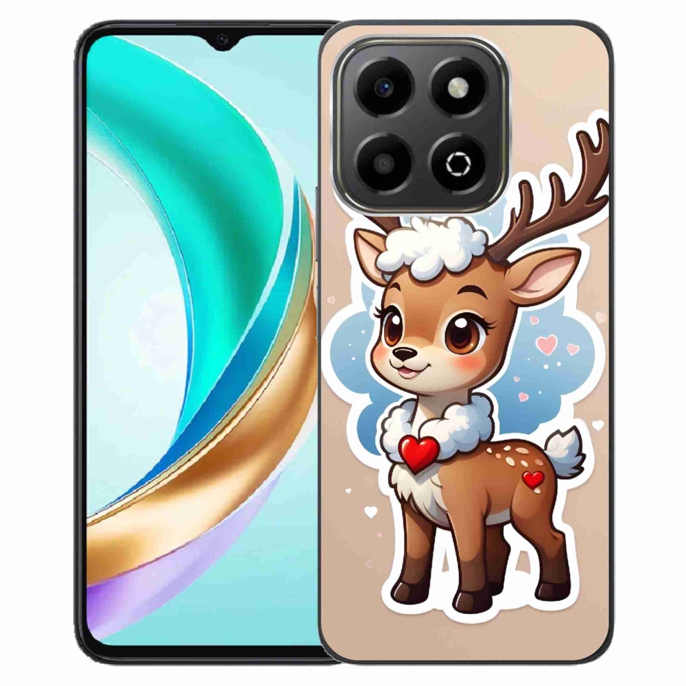 Zselés borítás mmCase a Honor X6b készülékhez - rajzfilm rénszarvas