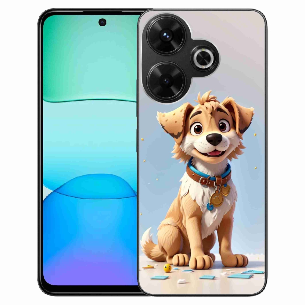 Gél borítás mmCase a Xiaomi Redmi 13 4G/Poco M6 4G - rajzfilm kölyökkutyához