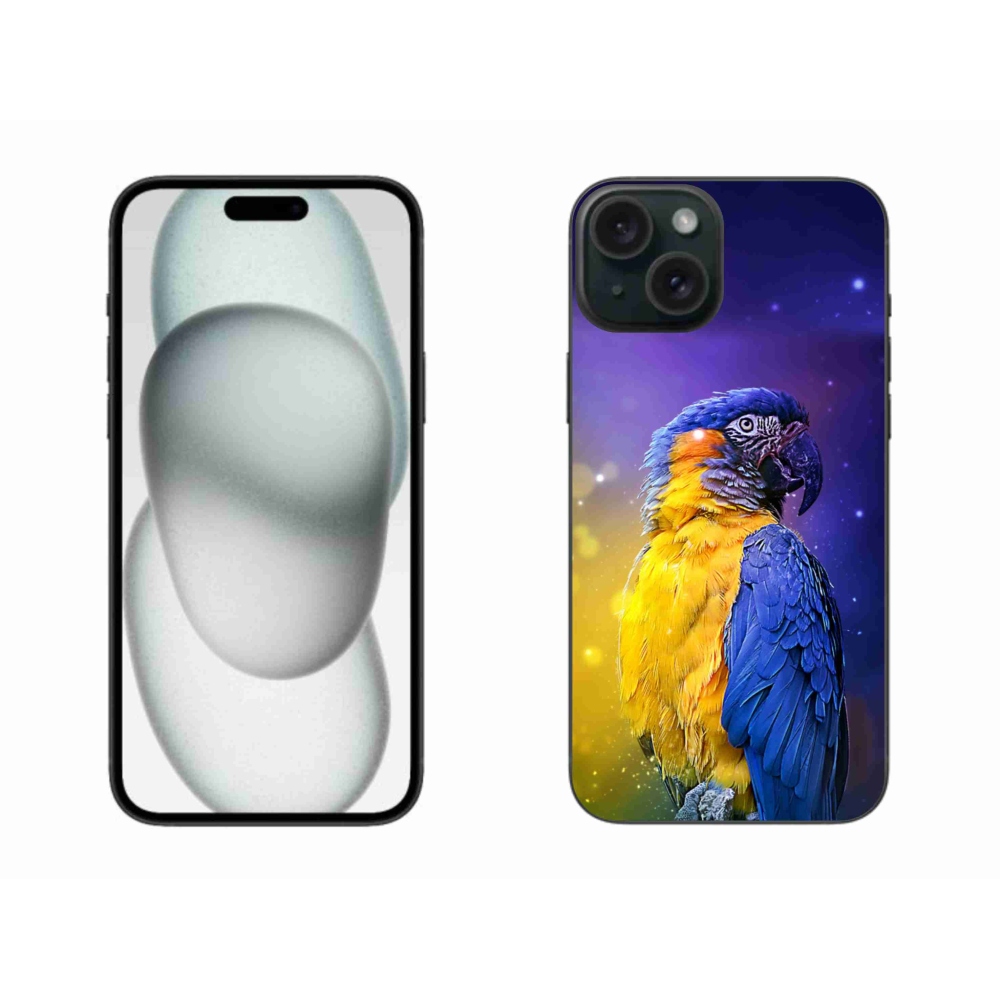 Gél tok mmCase iPhone 15 Plus készülékhez - papagáj ara 1