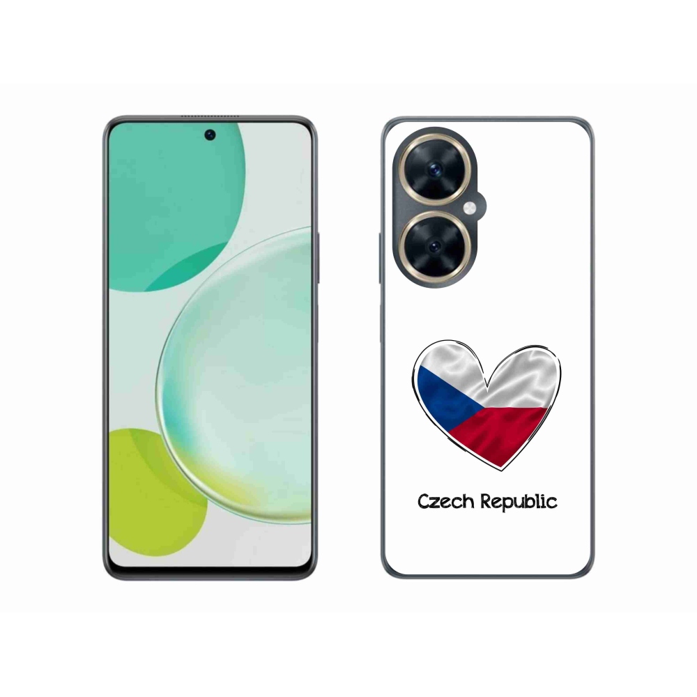 Gél borító mmCase a Huawei Nova 11i - zászló szív fehér háttérrel