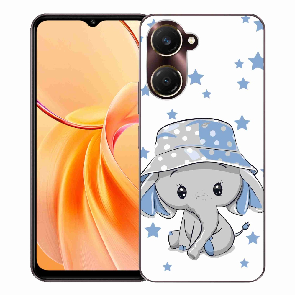 Zselés borítás mmCase a Vivo Y28s 5G készülékhez - kék elefánt