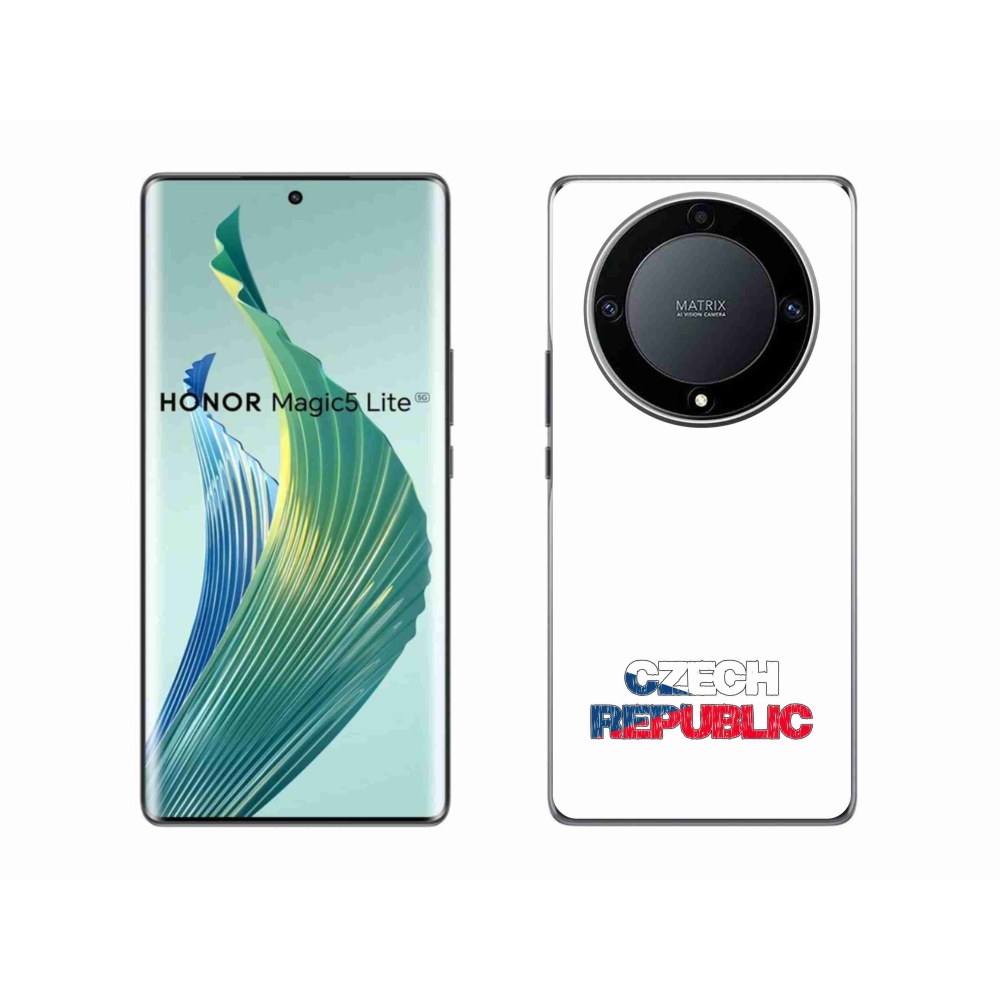 Gél borító mmCase a Honor Magic 5 Lite 5G készülékhez - Csehország fehér háttér
