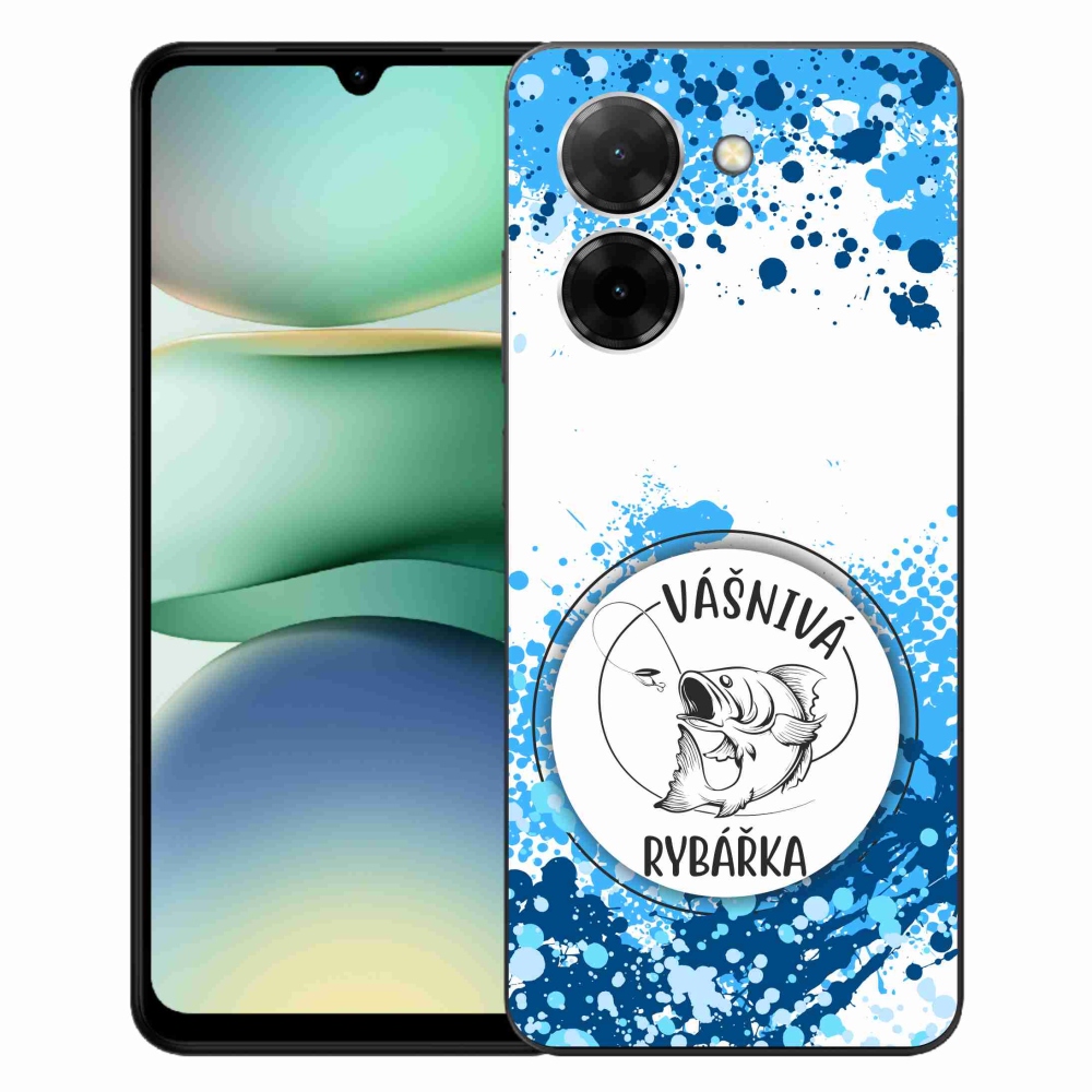 Gél borító mmCase a Xiaomi Redmi A5 (173.45x79.35x8.45mm) - szenvedélyes halász fehér háttérrel