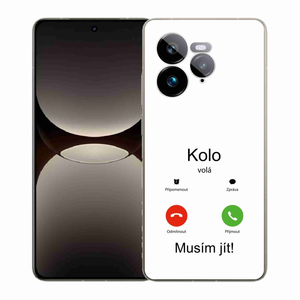 Gél borítás mmCase a Realme GT 7 Pro 5G-n - a kerék fehér hátteret hív a kerékhez