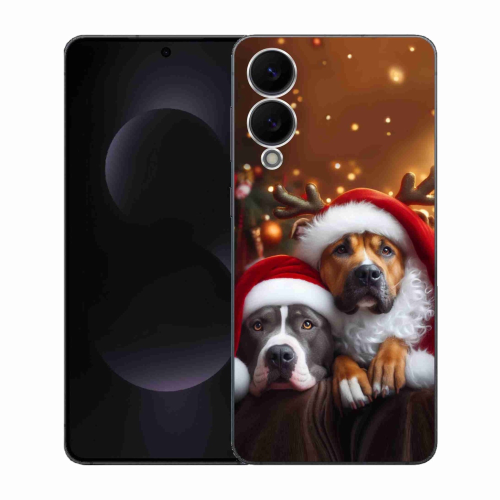 Gél borítás mmCase Samsung Galaxy S25 Edge készülékhez - Karácsonyi kutyák