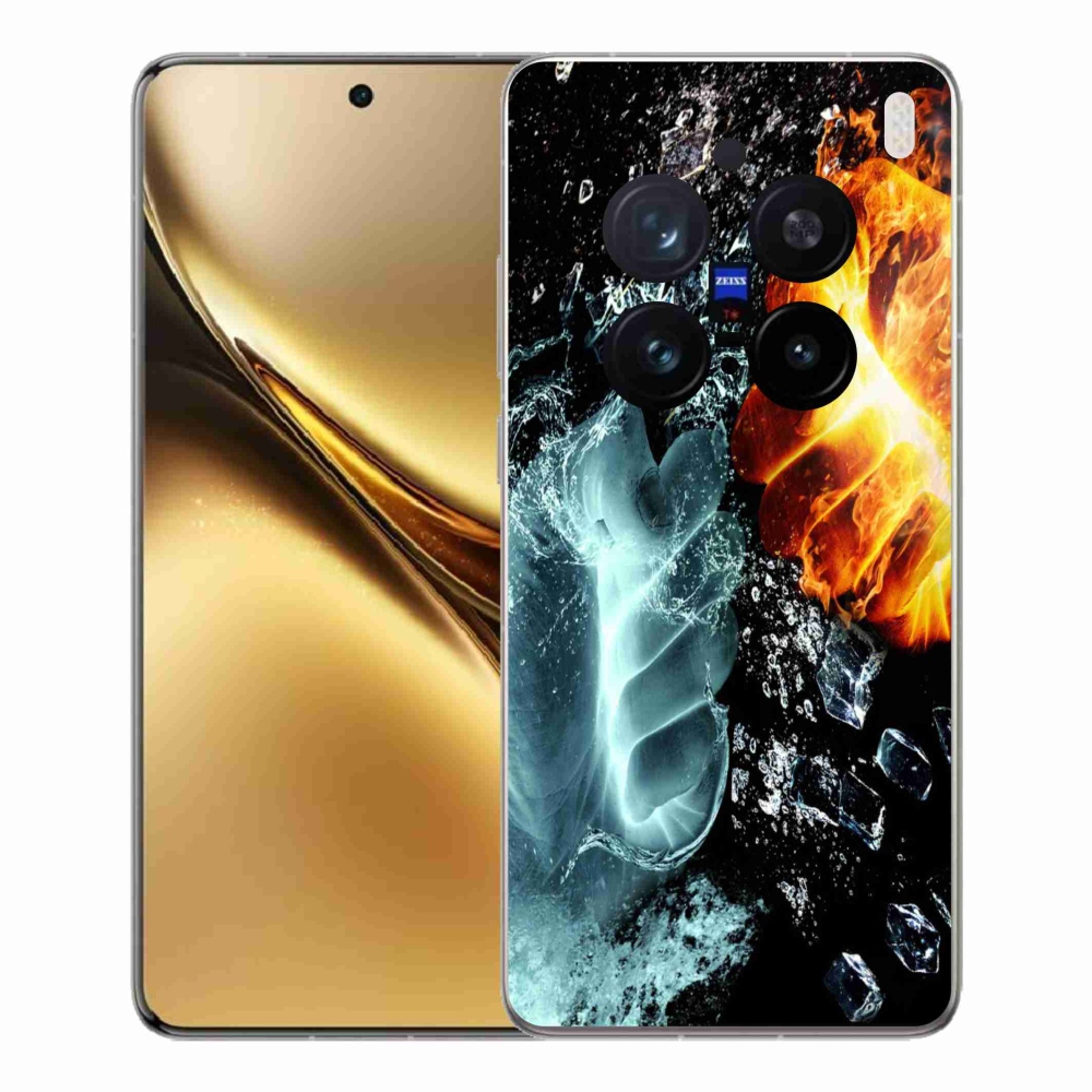 Zselés borítás mmCase a Vivo X200 Pro 5G készülékhez - víz és tűz