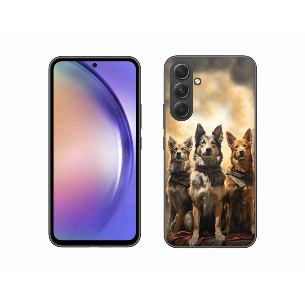 Zselés borítás mmCase Samsung Galaxy A54 5G - három kutya