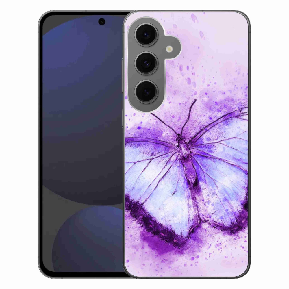 Gél védőhuzat mmCase Samsung Galaxy S24 FE készülékhez - lila pillangó