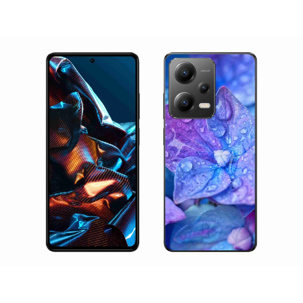 Gél tok mmCase a Xiaomi Redmi Note 12 Pro 5G számára - lila virág