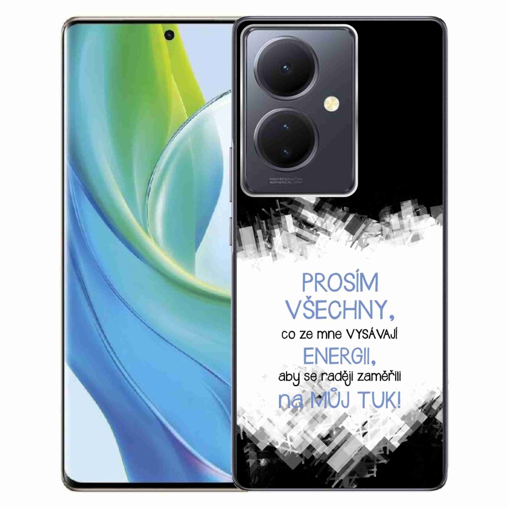 Gél borító mmCase a Vivo V29 Lite 5G-hez - vicces szöveg 1 kék