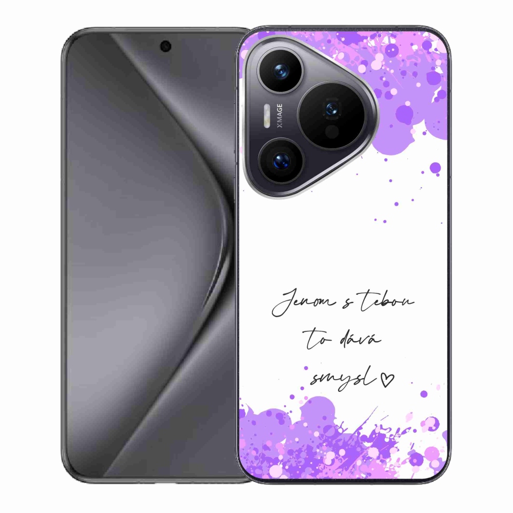 Gél borító mmCase a Huawei Pura 70 - szerelem szöveg fehér háttérrel