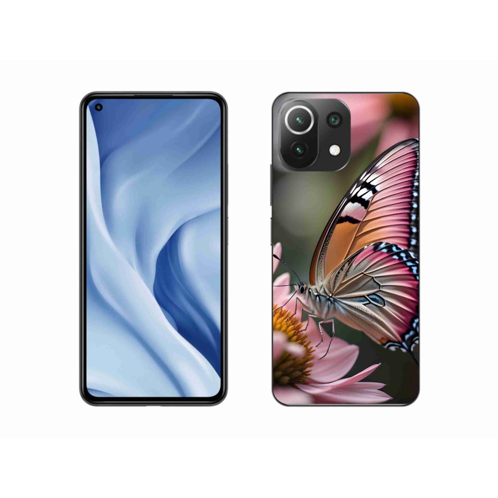 Gél borítás mmCase a Xiaomi 11 Lite 5G NE számára - színes pillangó