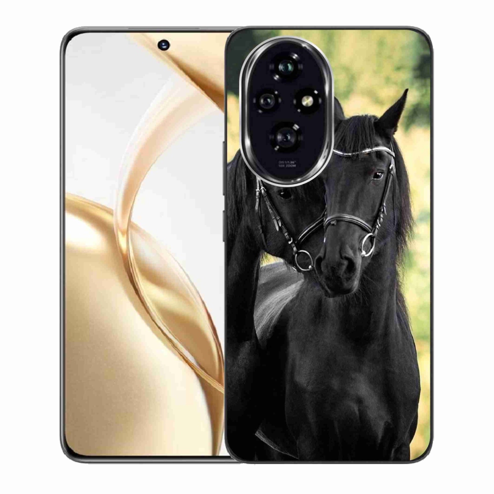 Zselés borító mmCase a Honor 200 5G számára - két fekete ló