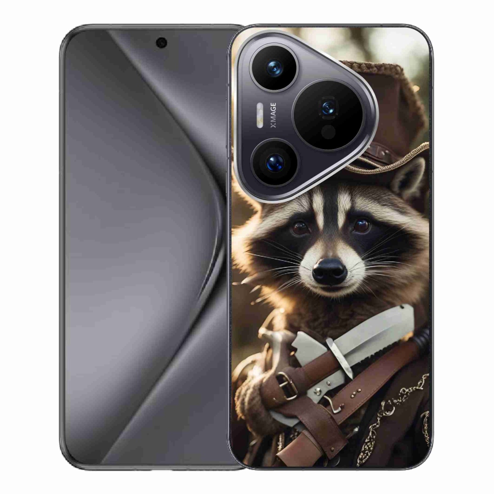 Gél borítás mmCase a Huawei Pura 70 Pro számára - mosómedve egyenruhában