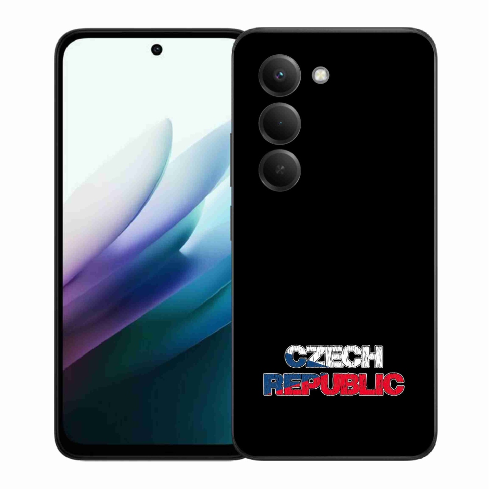 Gél borítás mmCase a Xiaomi Redmi 15 4G/5G (171mm) - Csehország fekete háttérrel