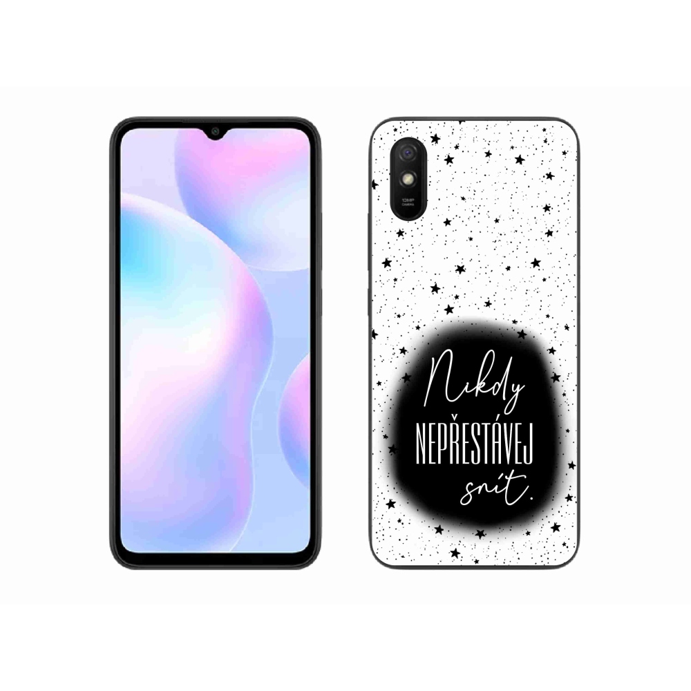 Gél borító mmCase a Xiaomi Redmi 9A - idézet 1 fekete és fehér háttérrel