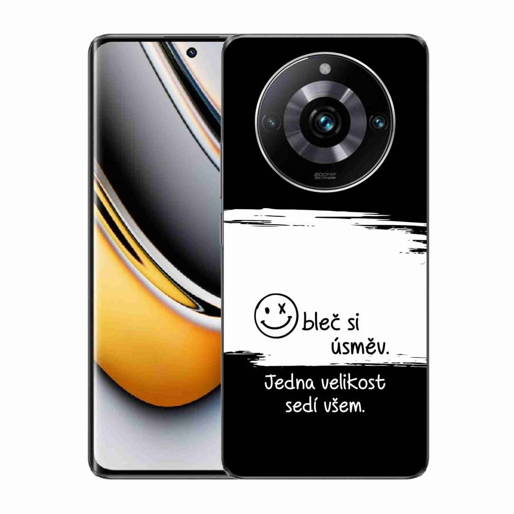 Gél borító mmCase a Realme 11 Pro/11 Pro+ készülékhez - vicces szöveg 8 fekete és fehér háttérrel