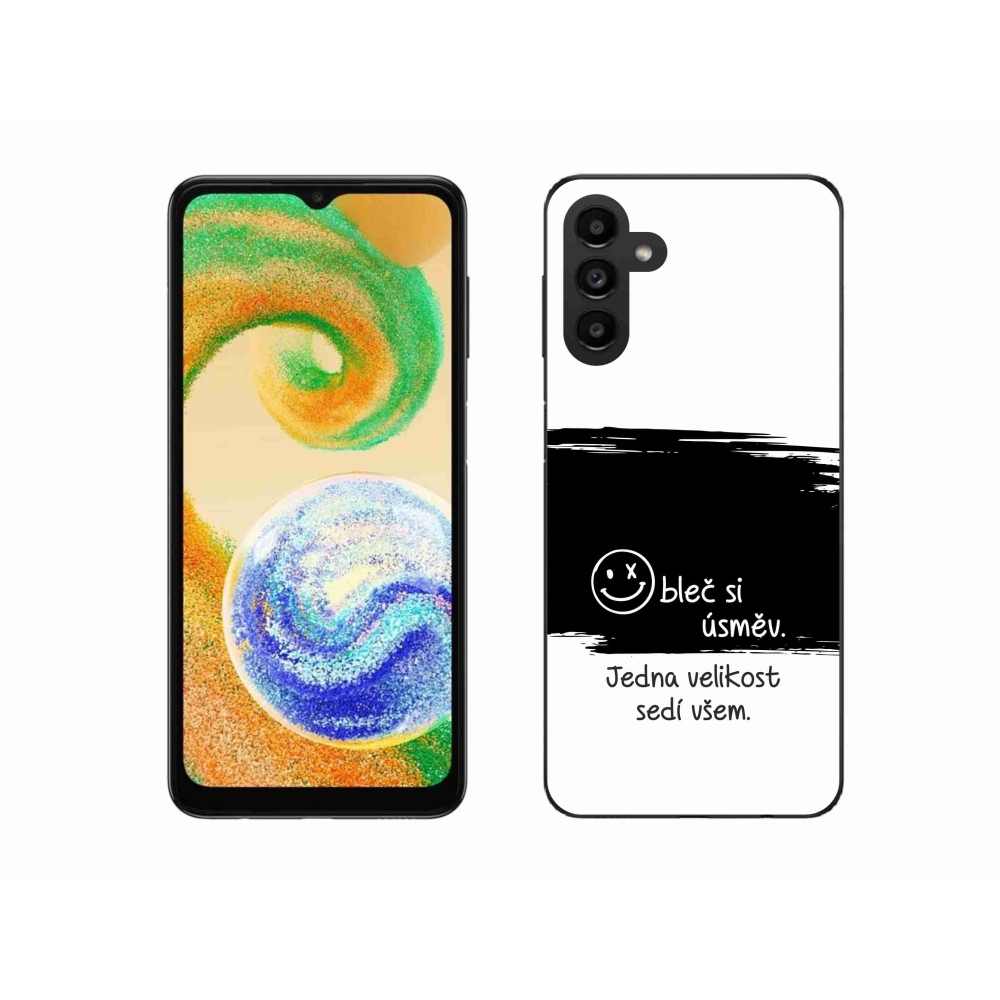 Gél borító mmCase Samsung Galaxy A04s (164.7x76.7x9.1mm) - vicces szöveg 8 fekete-fehér háttérrel