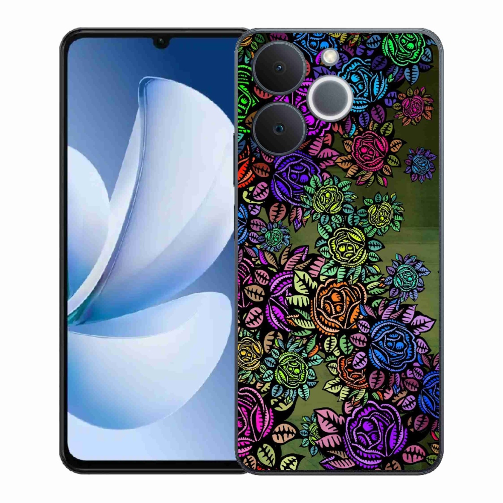 Gél borító mmCase a Realme Note 70T számára - virágok 6