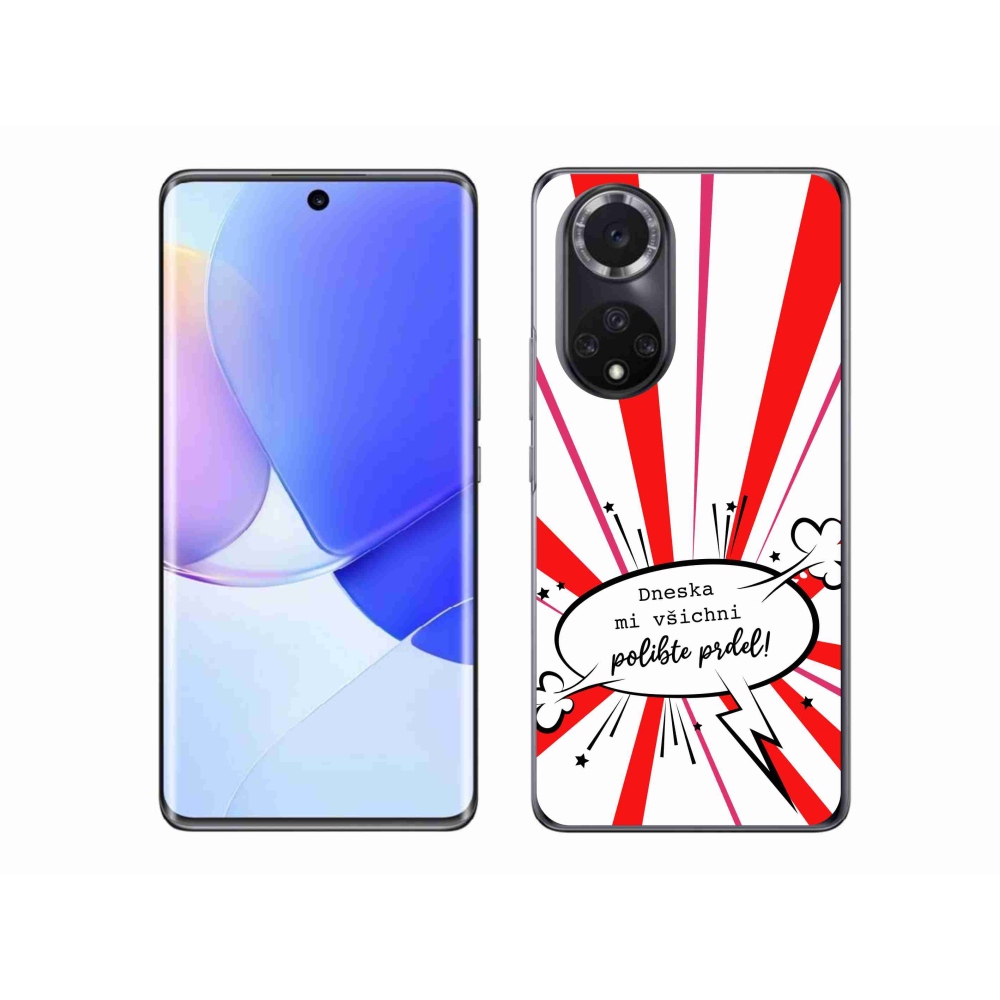 Zselés borító mmCase a Honor 50 számára - vicces szöveg 15 fehér háttér