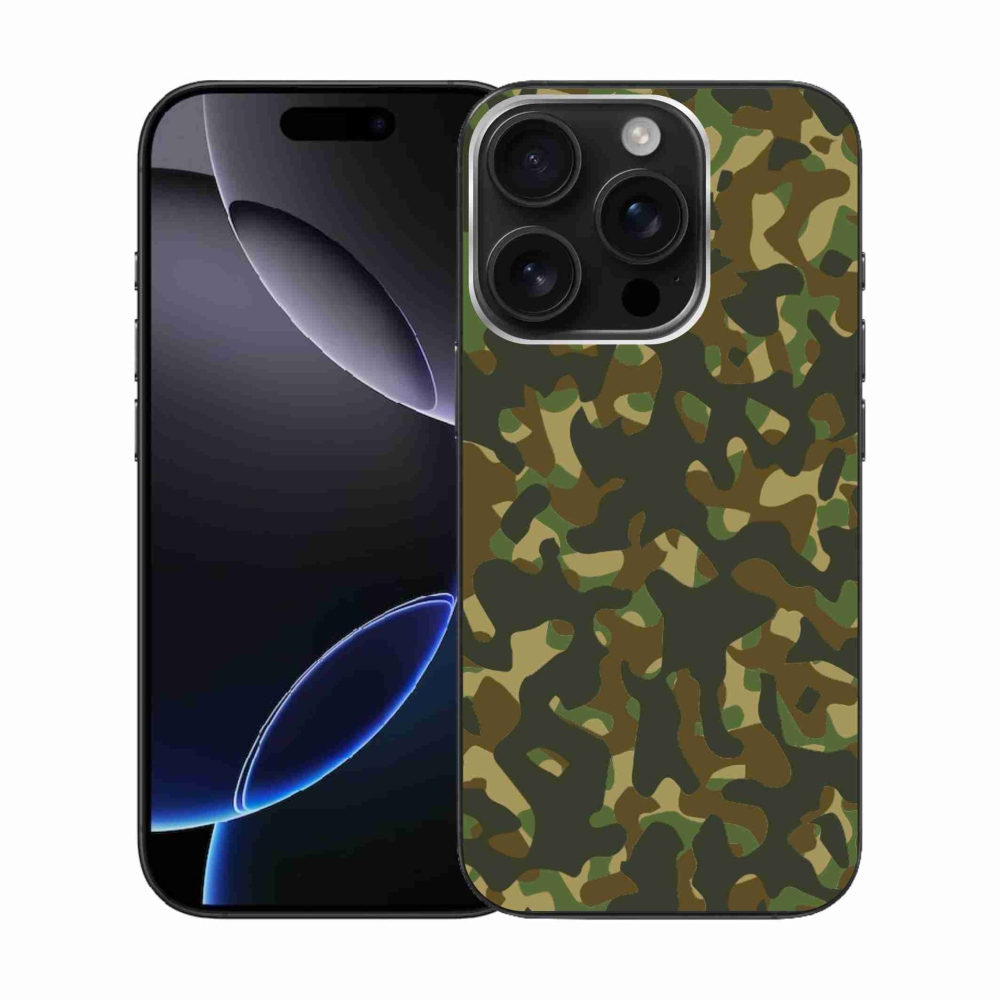 Zselés borítás mmCase iPhone 16 Pro készülékhez - terepszínű minta 1