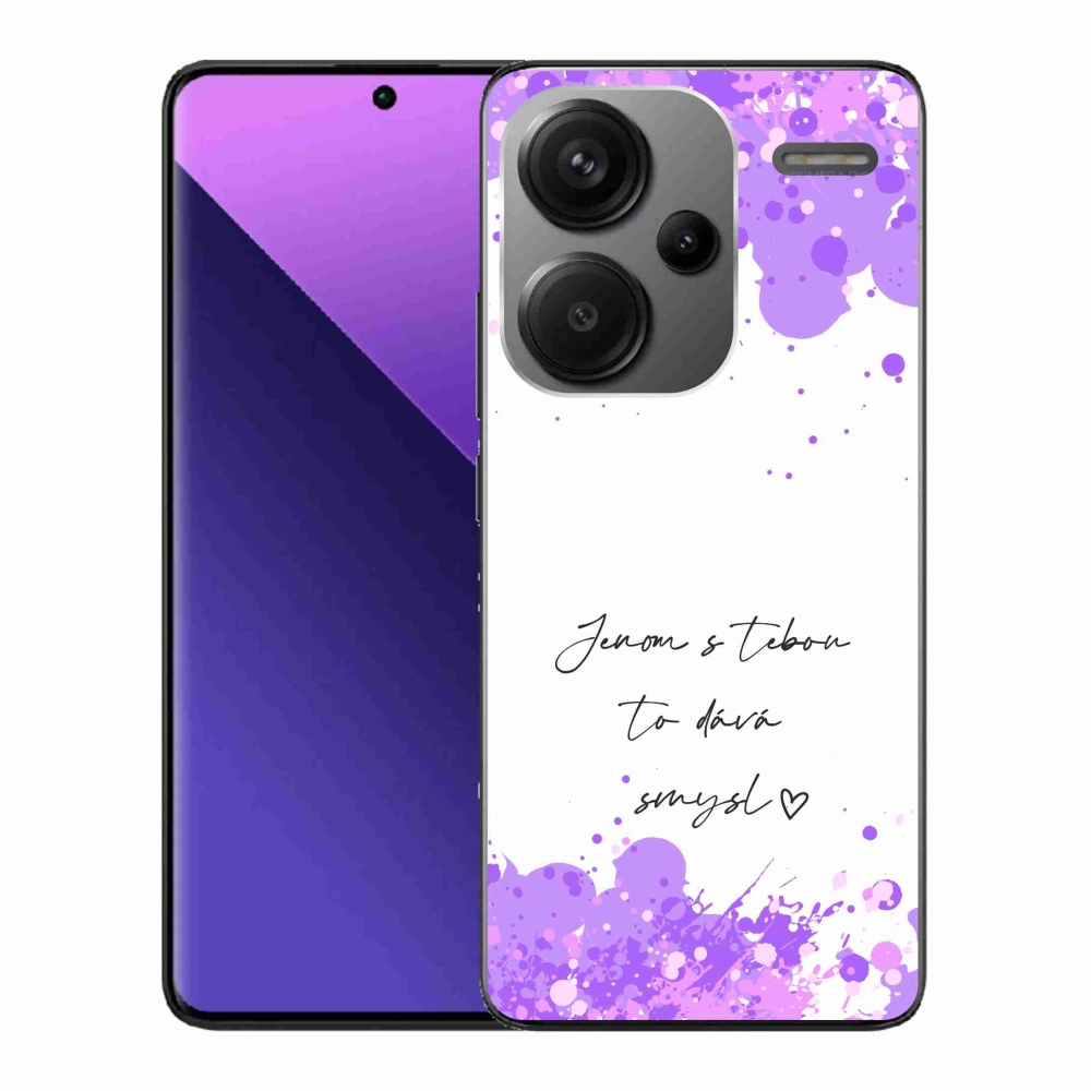 Gél borító mmCase a Xiaomi Redmi Note 13 Pro+ 5G - szerelmes szöveg fehér háttérrel