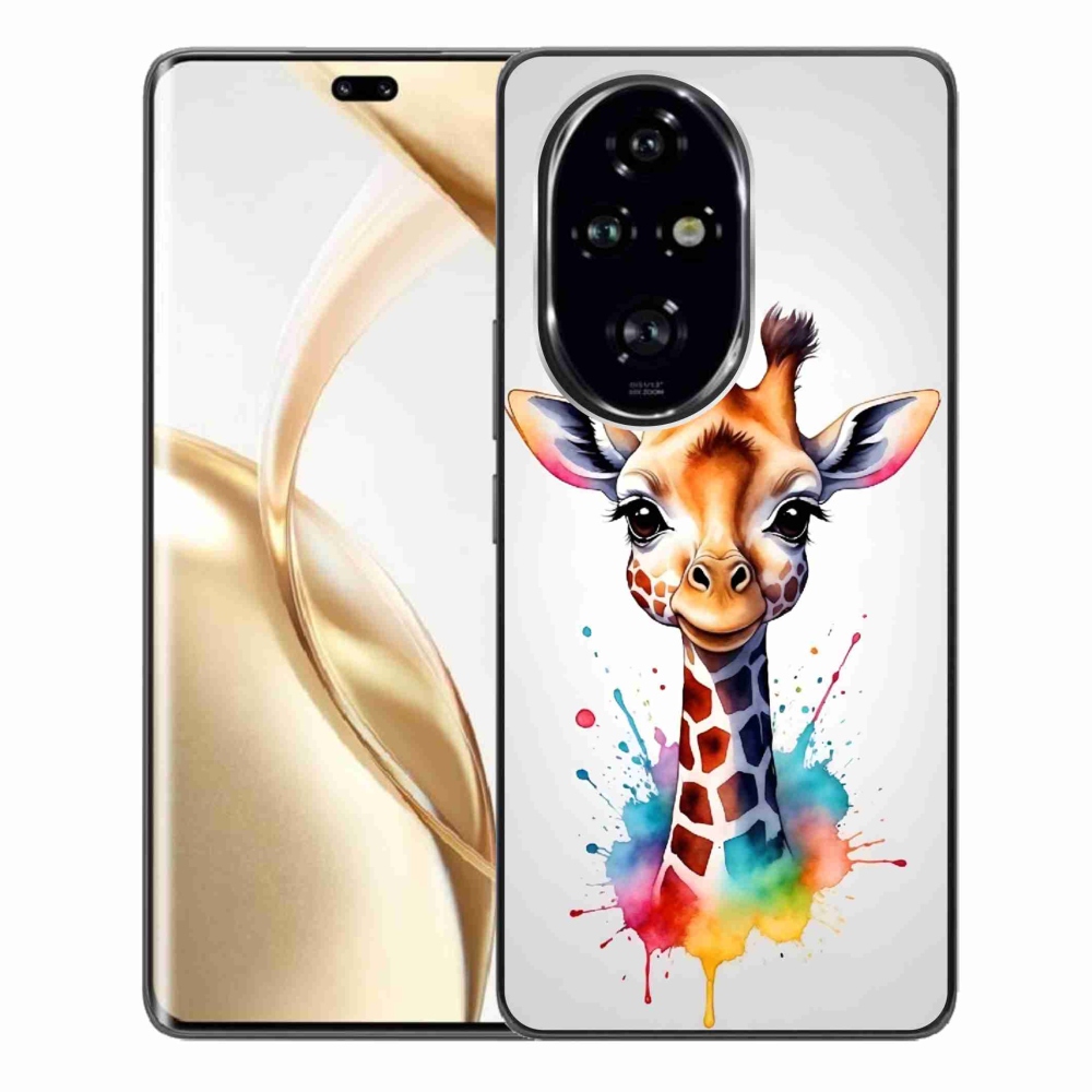 Zselés borítás mmCase a Honor 200 Pro 5G készülékhez - zsiráf 1