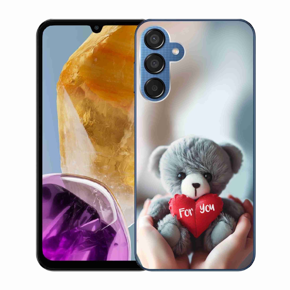 Gél borítás mmCase Samsung Galaxy M15 5G - mackó a szerelmesek számára