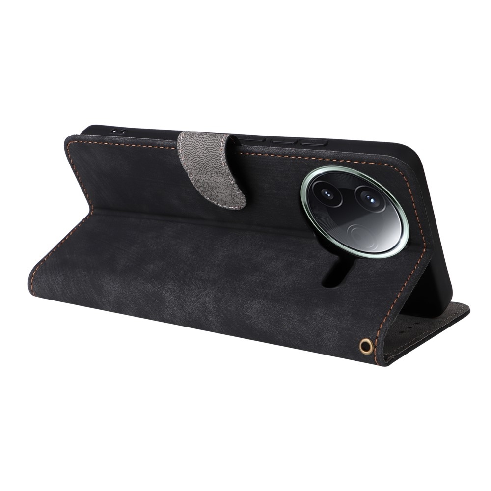 RFID könyvtáska a Xiaomi Poco F7 Pro 5G/Poco F7 Ultra 5G készülékhez - fekete