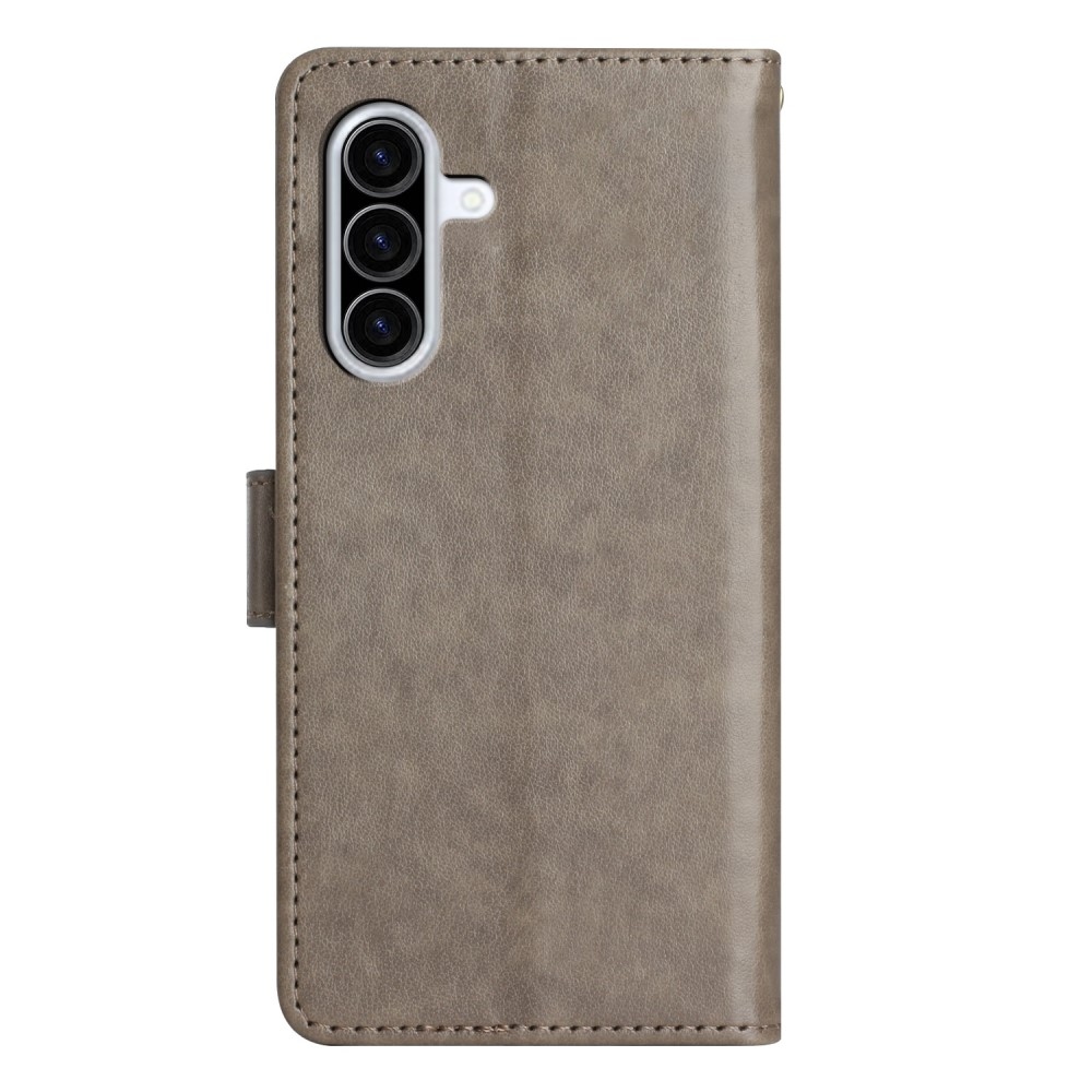 Virágok könyv tok Samsung Galaxy A36 5G - szürke