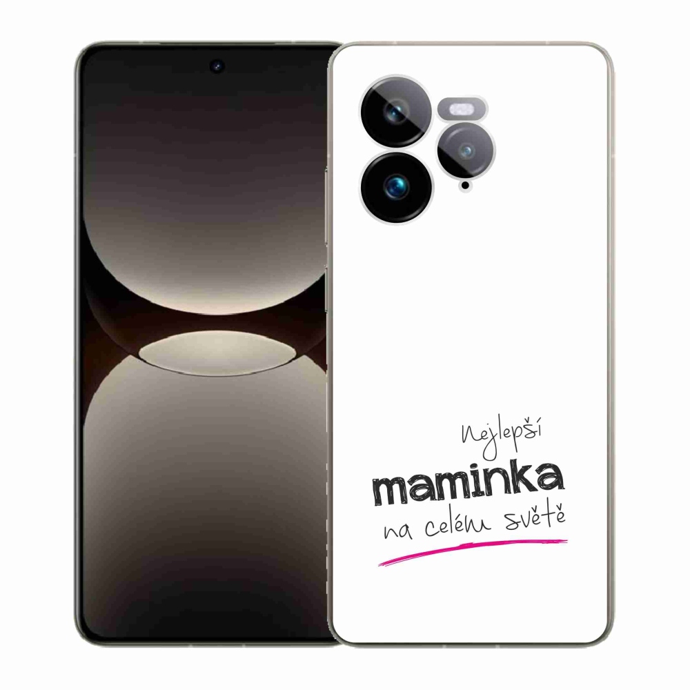 Gél borító mmCase a Realme GT 7 Pro 5G-n - legjobb anya 4 fehér háttérrel