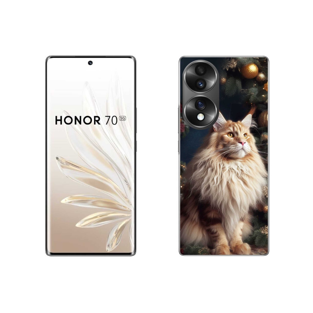 Zselés borítás mmCase a Honor 70-hez - macska a fánál