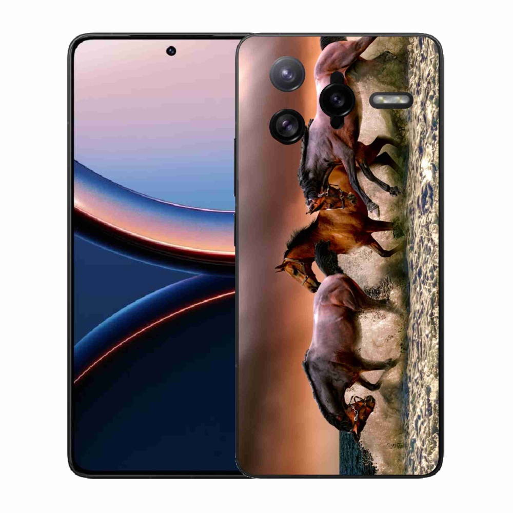 Gél borítás mmCase a Xiaomi Poco F7 Ultra számára - lovak 1