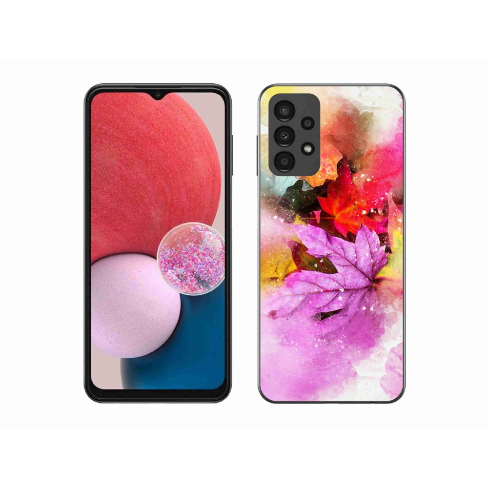 Gél borítás mmCase Samsung Galaxy A13 4G - színes levelek