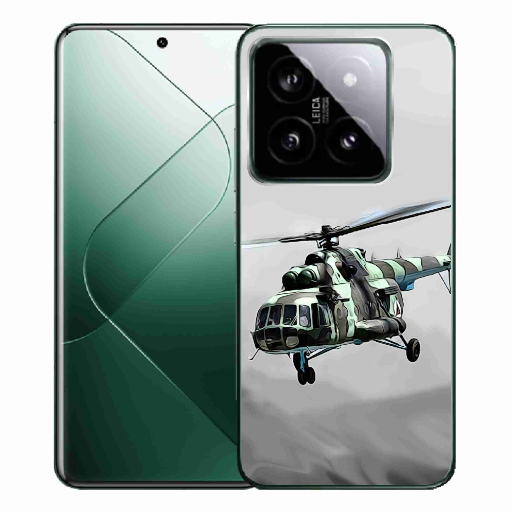 Gél borítás mmCase a Xiaomi 14 Pro számára - katonai helikopter