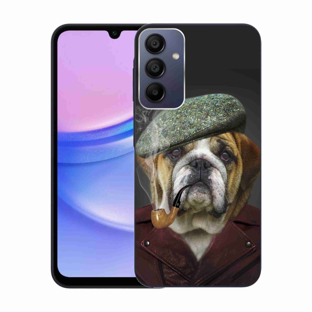 Gél borító mmCase Samsung Galaxy A15 4G/5G - kutya csővel