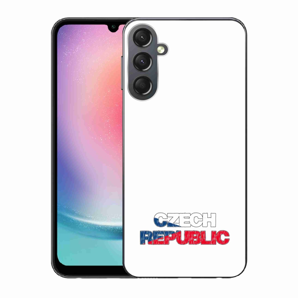 Gél borítás mmCase Samsung Galaxy A24 - Csehország fehér háttérrel