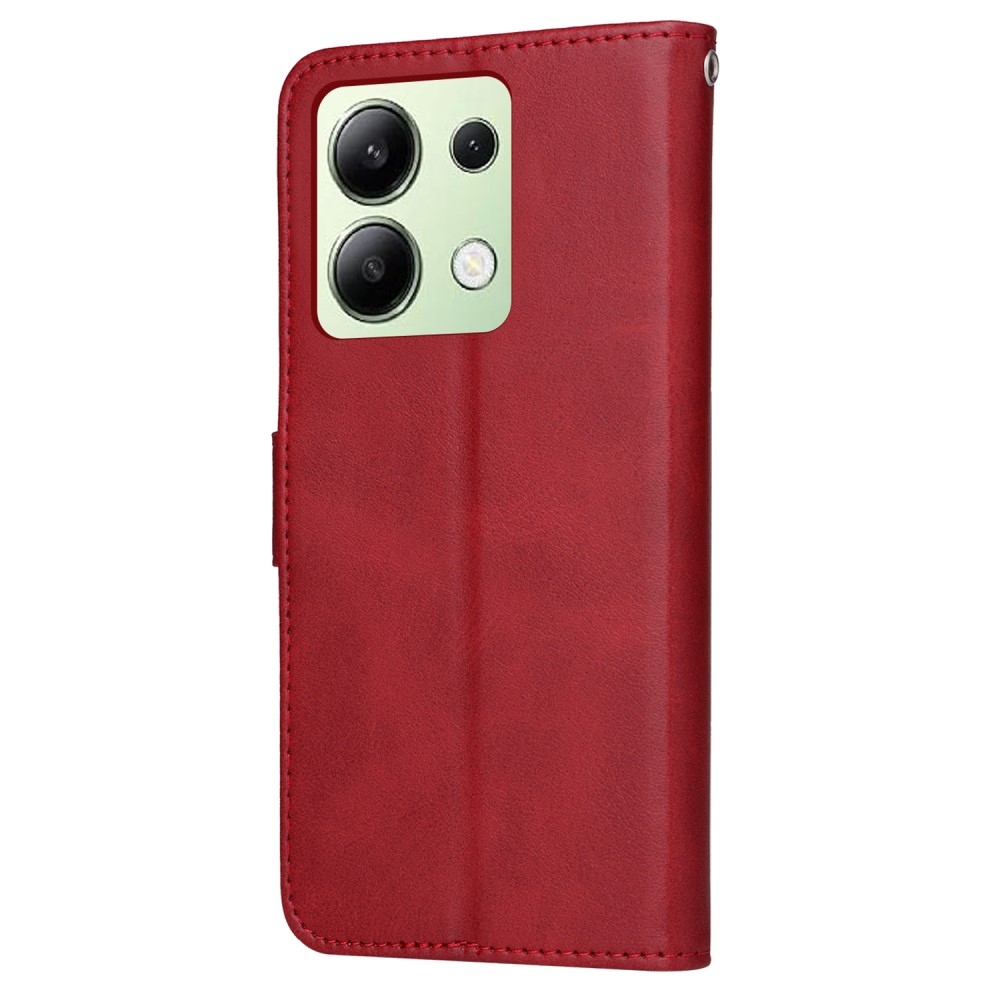 Tárcás könyv tok Xiaomi Redmi Note 13-hoz - piros