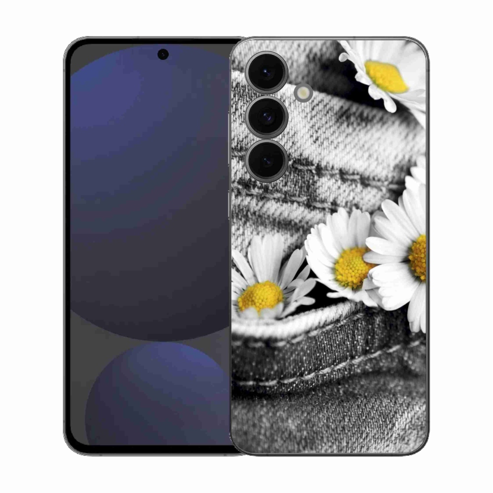 Gél védőhuzat mmCase Samsung Galaxy S25 FE készülékhez - margarétás