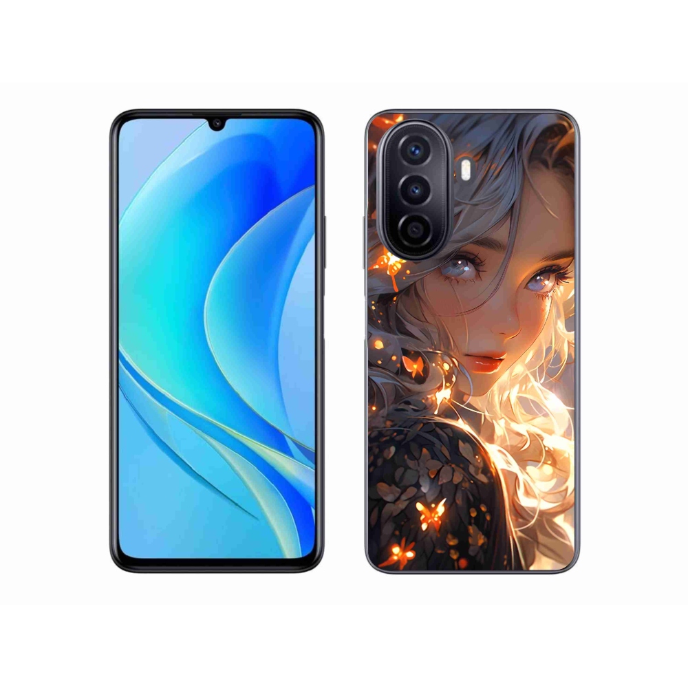 Gél borító mmCase a Huawei Nova Y70-en - lány és pillangók