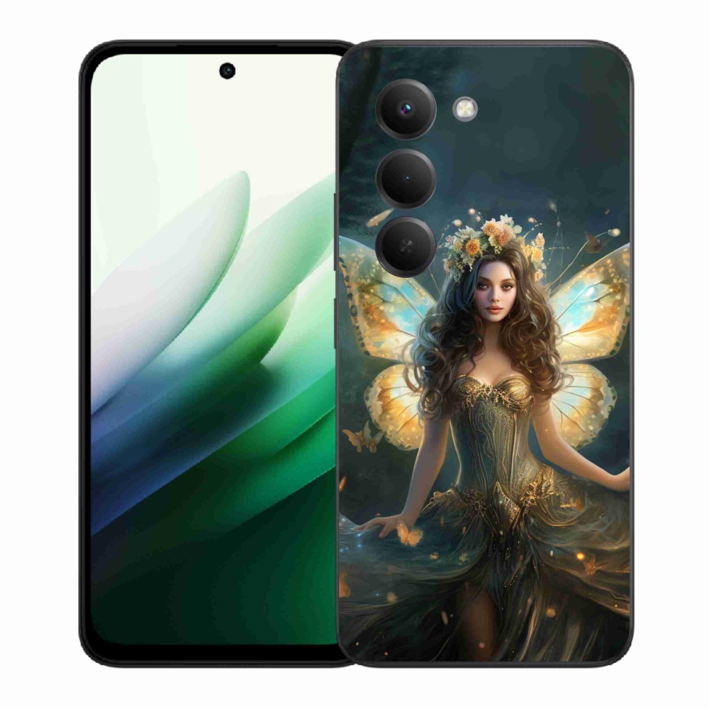 Gél borító mmCase a Xiaomi Redmi 15 5G - pillangó nő számára