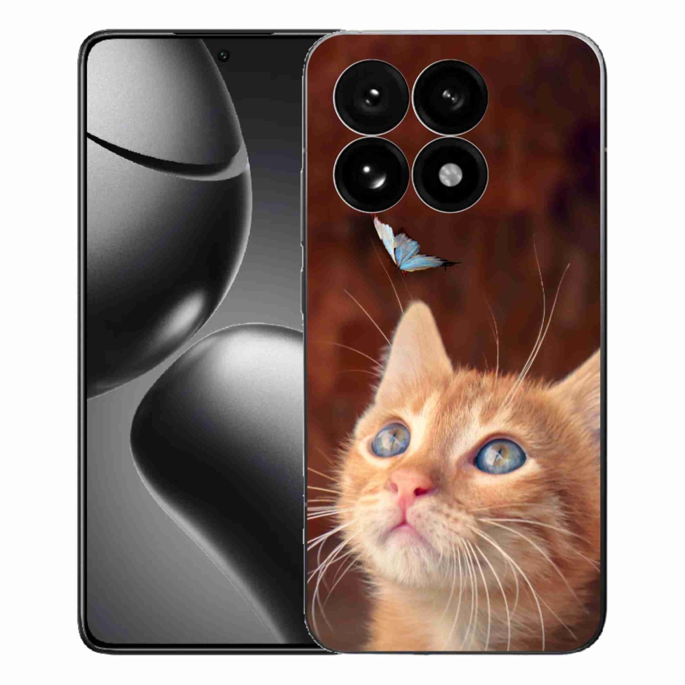 Gél borító mmCase a Xiaomi 15T-hez - pillangó és cica