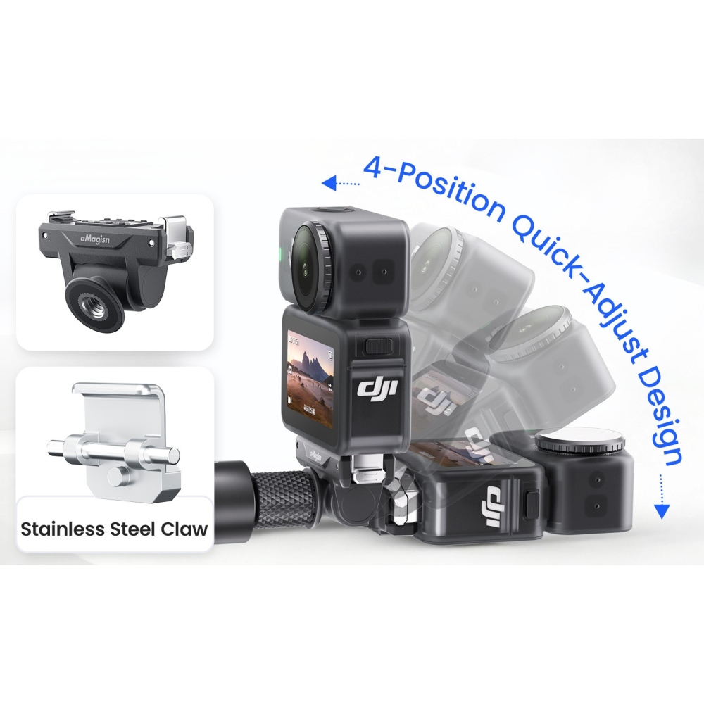 AMAGISN Kétoldalas, állítható gyorskioldó adapter DJI Osmo Action 6-hoz