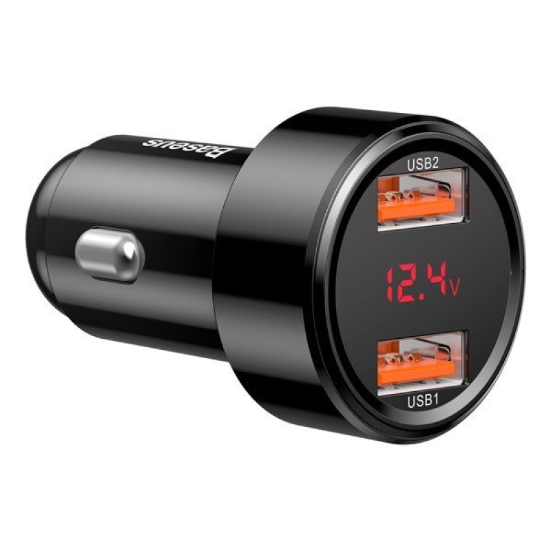 Baseus Magic sorozatú autós töltő USB-A/USB-A 45W Fekete