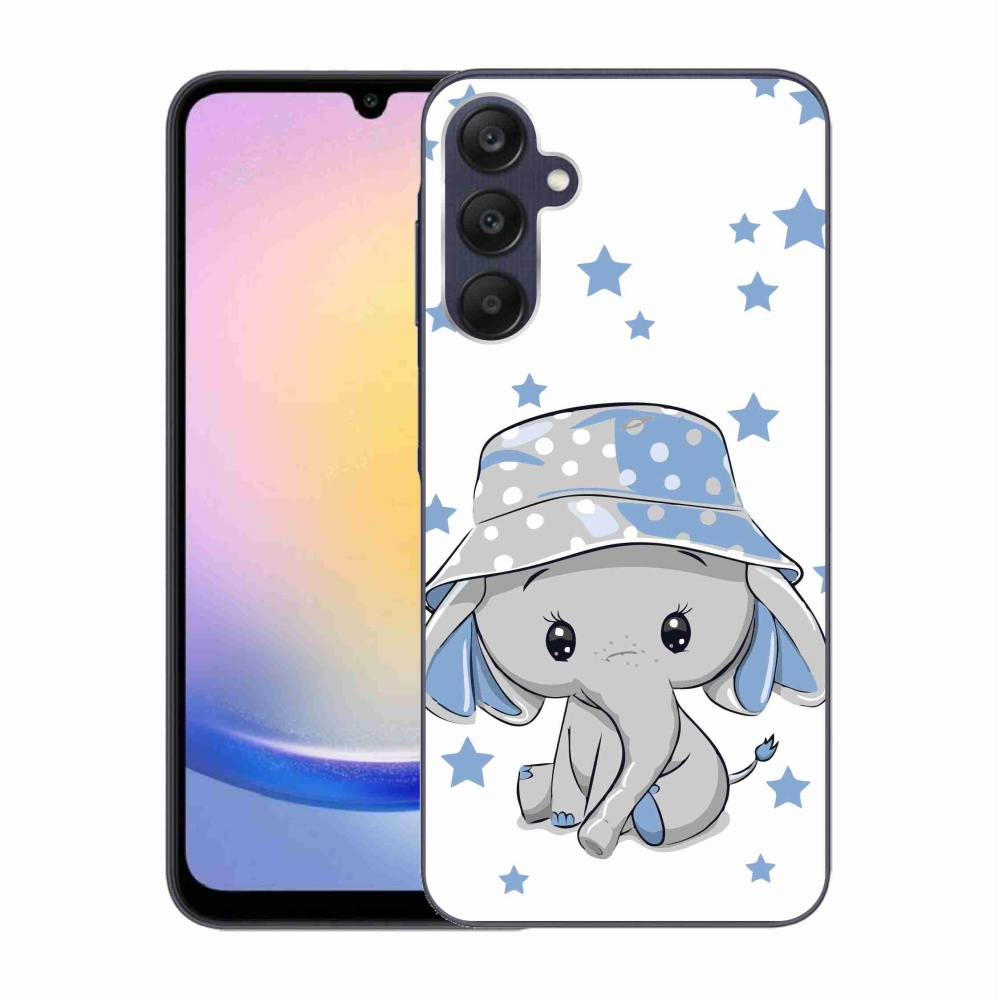 Zselés borítás mmCase Samsung Galaxy A25 5G - kék elefánthoz