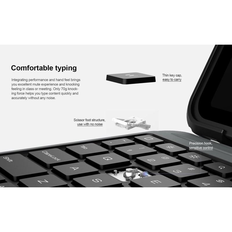 Nillkin Bumper Combo billentyűzetes tok iPad Air 4/5/10,9 (2020/11, 2024/2025/2026) és Pro 11 (2020/2021/2022) modellekhez, fekete