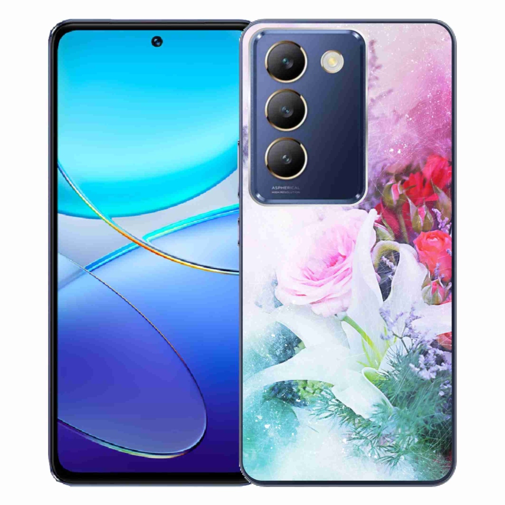 Gél borító mmCase a Vivo V40 SE 4G/5G készülékhez - virágok 4