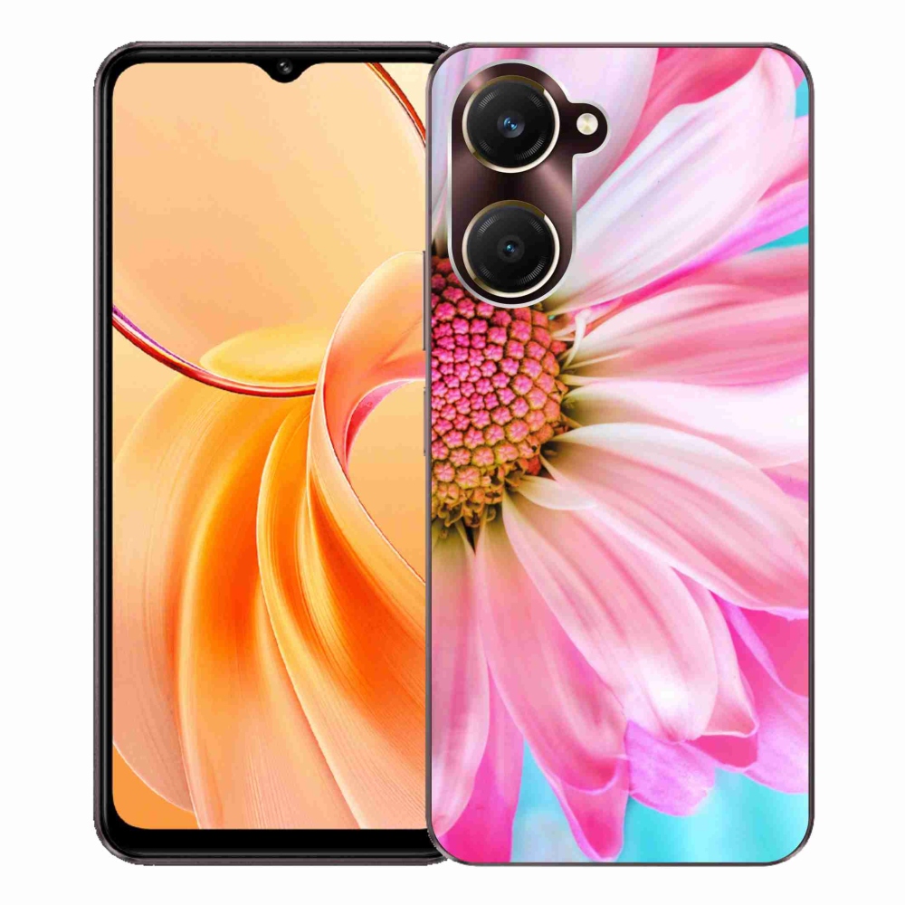 Gél védőhuzat mmCase a Vivo Y28s 5G készülékhez - rózsaszín virág