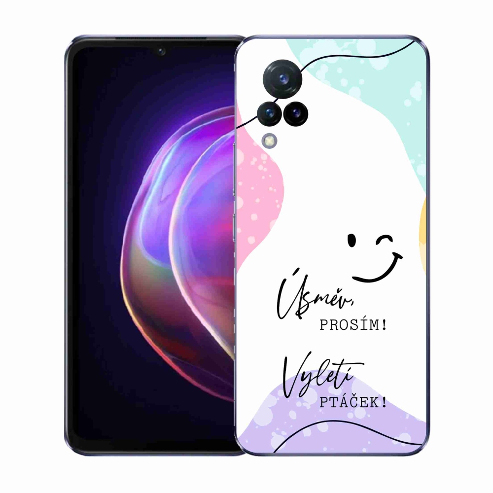 Gél borító mmCase a Vivo V21 4G/5G készülékhez - vicces szöveg 4 fehér háttérrel