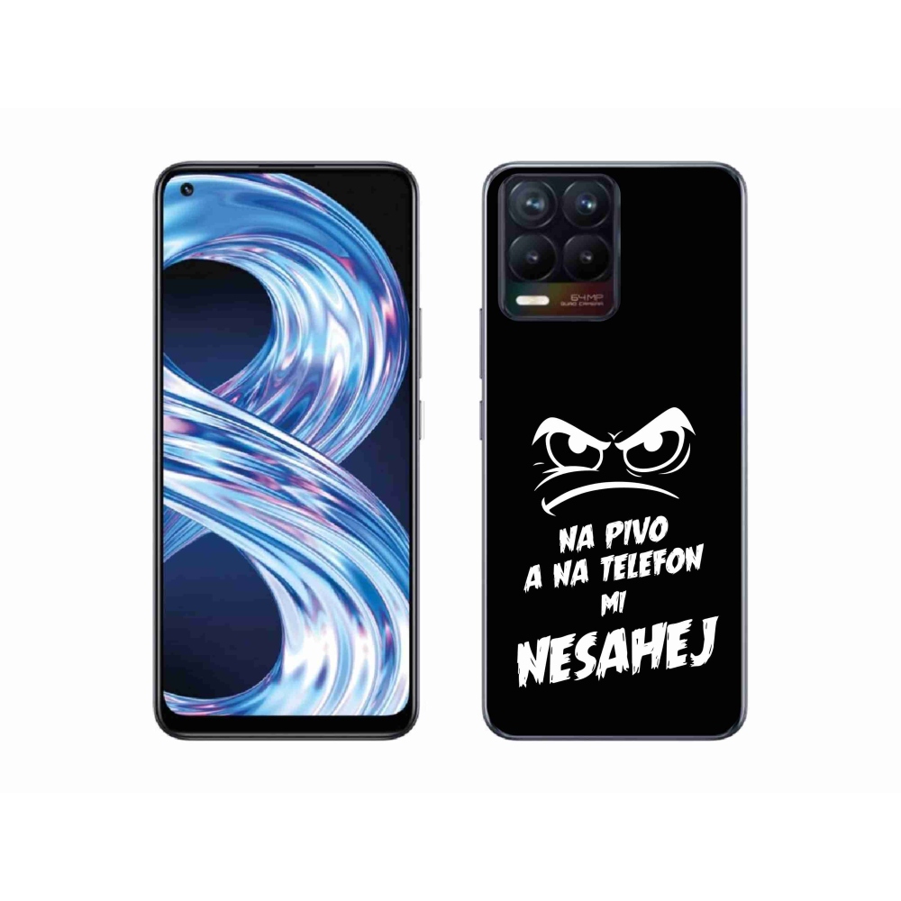 Gél borítás mmCase a Realme 8 Pro készülékhez - Sör motívum 2 fekete háttér